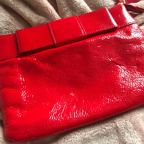 Kate Spade Red Patent Leather Wristlet and Clutch - Picture 4 of 7